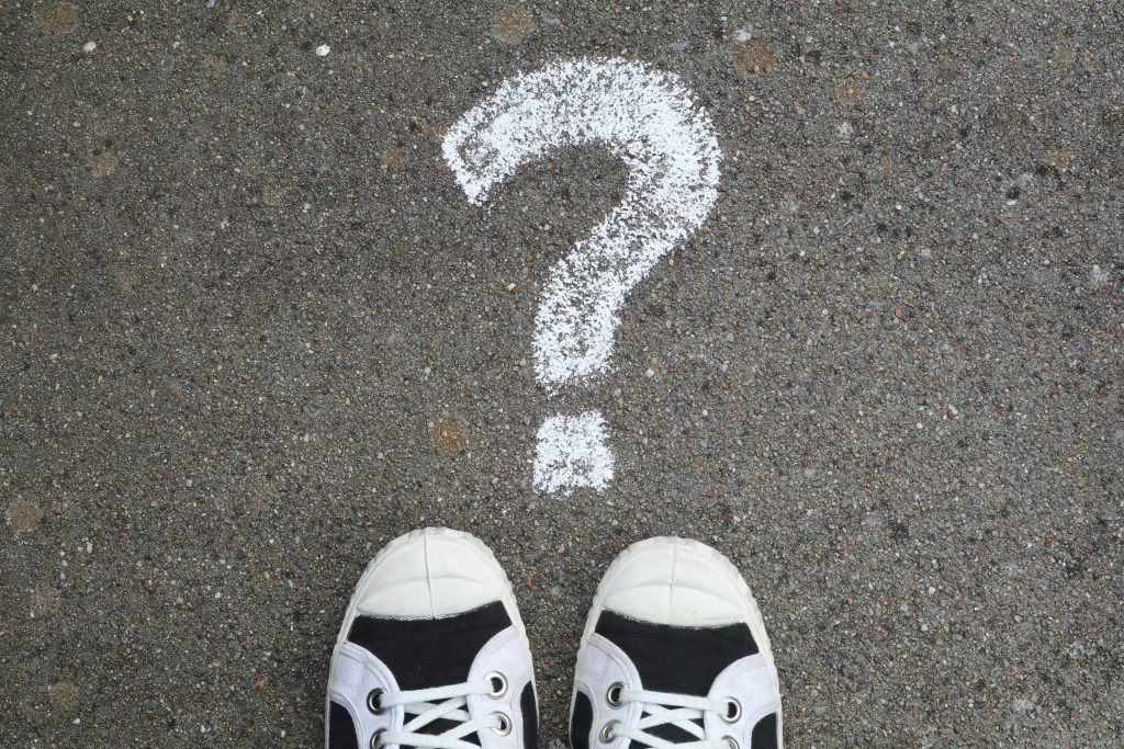 Question Mark on the pavement